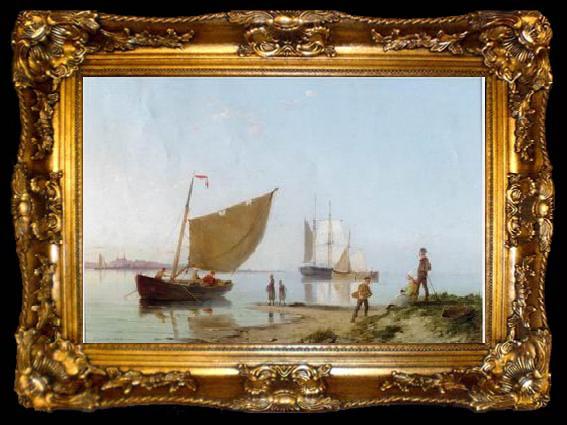 framed  unknow artist Seascape, boats, ships and warships. 01, ta009-2